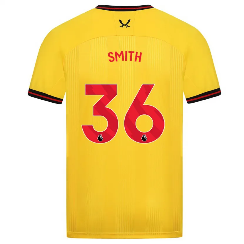 Danxen Mujer Camiseta Joshua Smith #36 Amarillo 2ª Equipación 2023/24 La Camisa