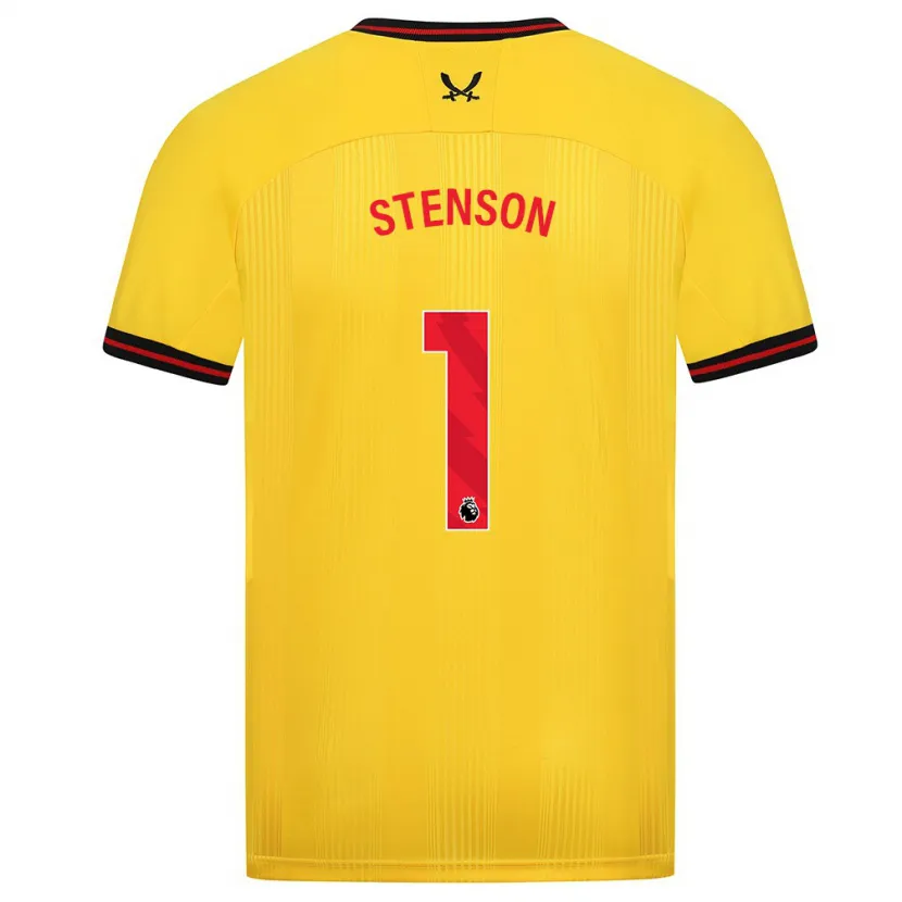 Danxen Mujer Camiseta Fran Stenson #1 Amarillo 2ª Equipación 2023/24 La Camisa