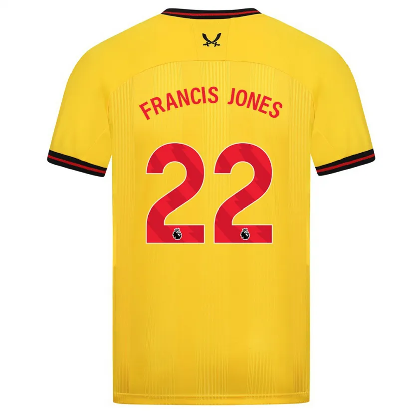 Danxen Mujer Camiseta Maria Francis-Jones #22 Amarillo 2ª Equipación 2023/24 La Camisa