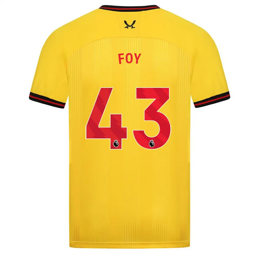 Danxen Mujer Camiseta Gus Foy #43 Amarillo 2ª Equipación 2023/24 La Camisa