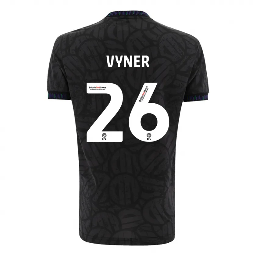 Danxen Mujer Camiseta Zak Vyner #26 Negro 2ª Equipación 2023/24 La Camisa