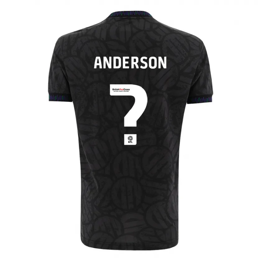 Danxen Mujer Camiseta Taine Anderson #0 Negro 2ª Equipación 2023/24 La Camisa