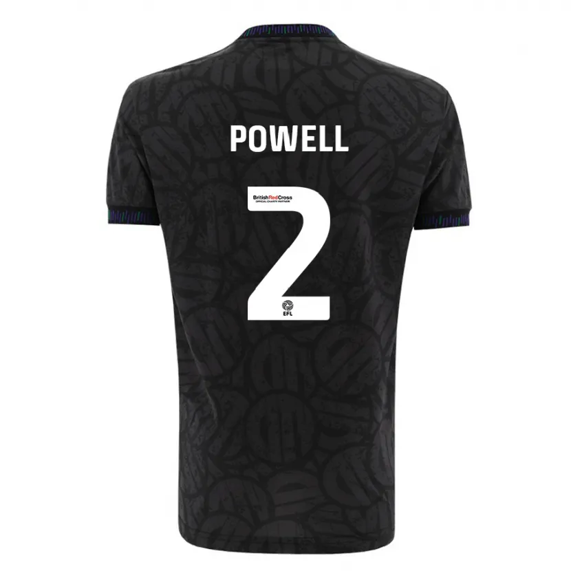 Danxen Mujer Camiseta Ella Powell #2 Negro 2ª Equipación 2023/24 La Camisa