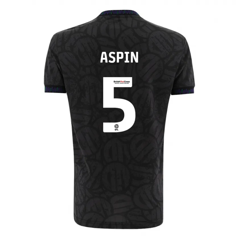 Danxen Mujer Camiseta Brooke Aspin #5 Negro 2ª Equipación 2023/24 La Camisa