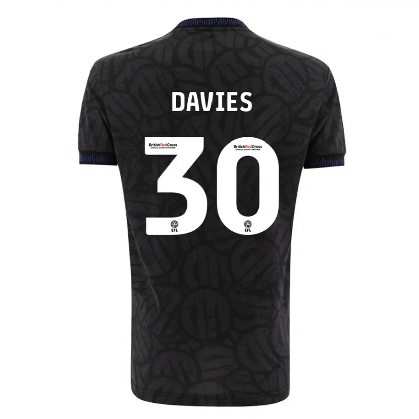 Danxen Mujer Camiseta Yasmin Davies #30 Negro 2ª Equipación 2023/24 La Camisa