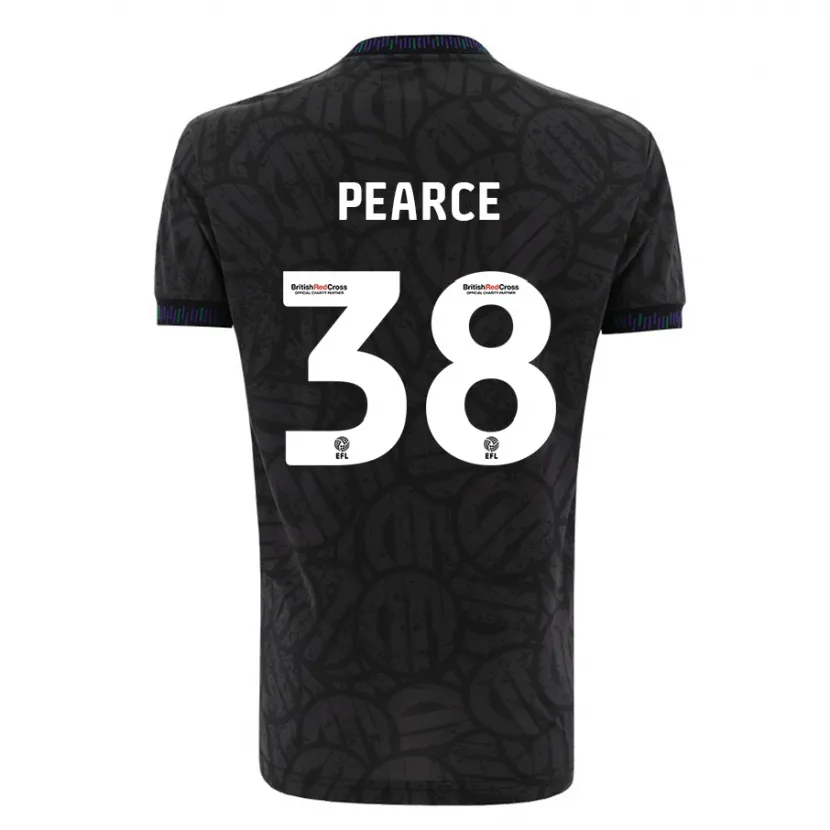 Danxen Mujer Camiseta Manon Pearce #38 Negro 2ª Equipación 2023/24 La Camisa