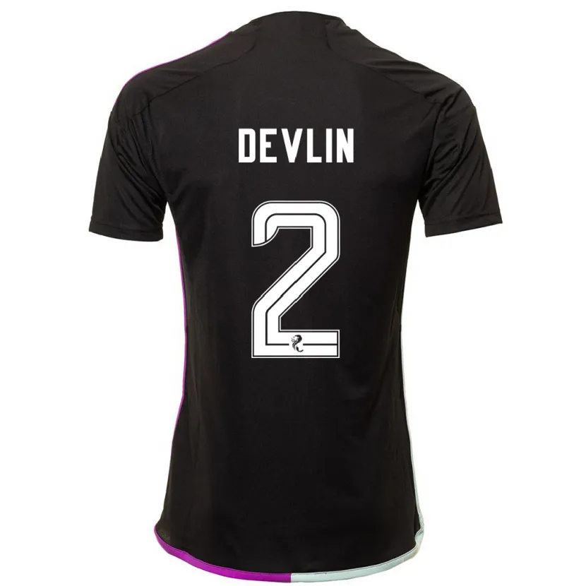 Danxen Mujer Camiseta Nicky Devlin #2 Negro 2ª Equipación 2023/24 La Camisa