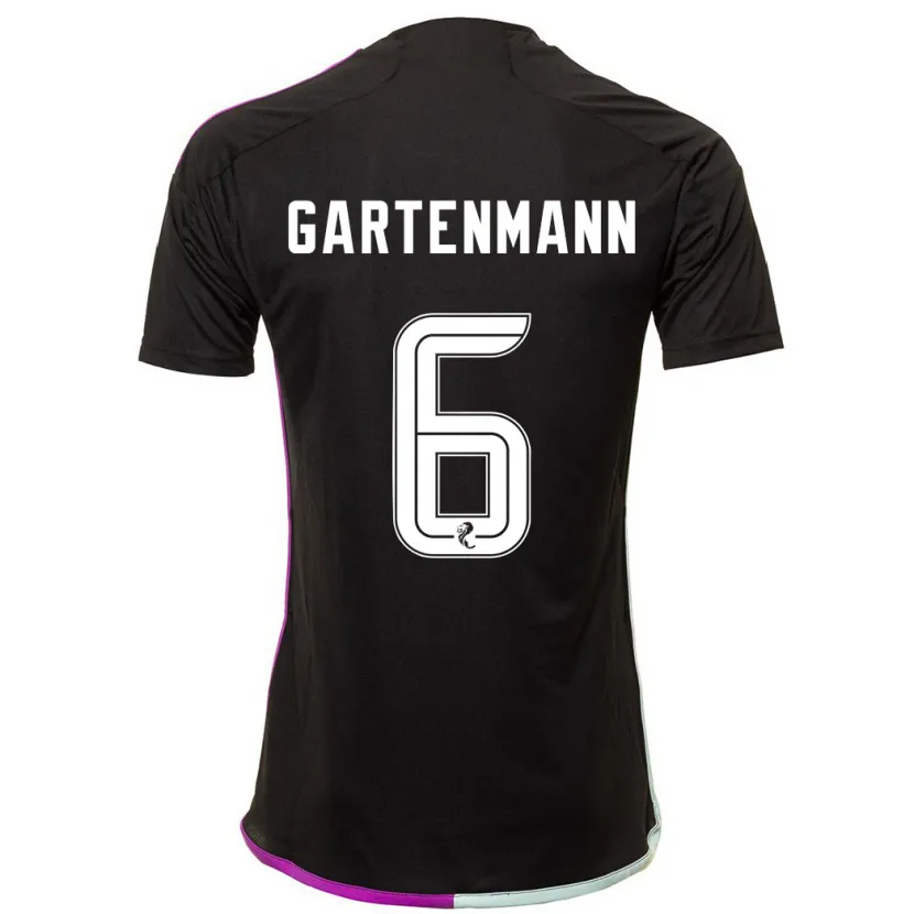 Danxen Mujer Camiseta Stefan Gartenmann #6 Negro 2ª Equipación 2023/24 La Camisa