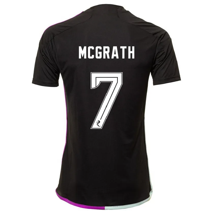 Danxen Mujer Camiseta Jamie Mcgrath #7 Negro 2ª Equipación 2023/24 La Camisa