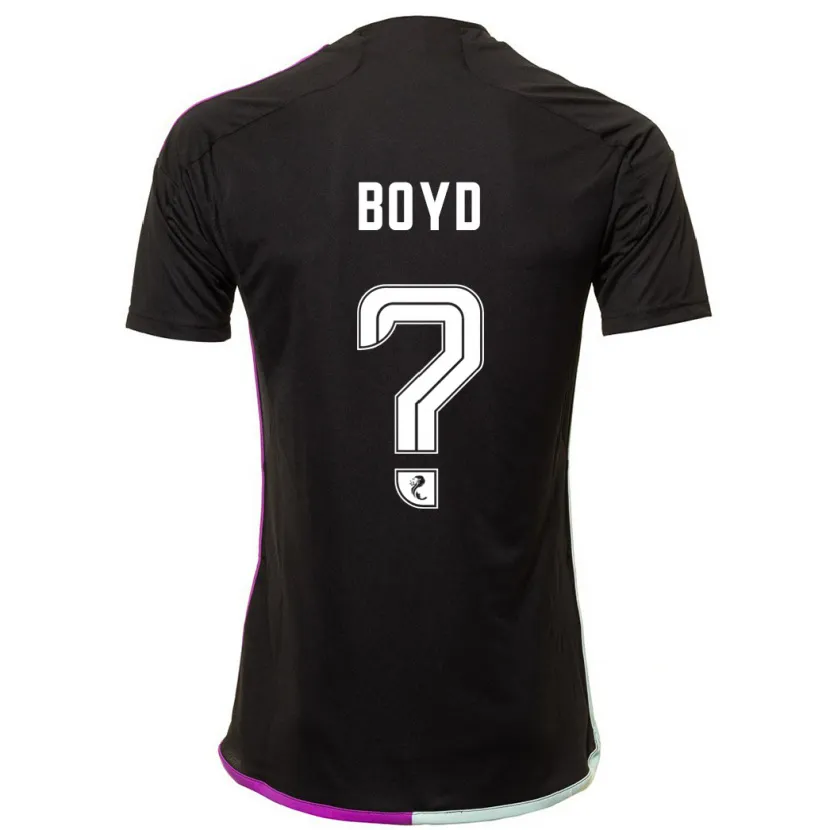 Danxen Mujer Camiseta Fletcher Boyd #0 Negro 2ª Equipación 2023/24 La Camisa