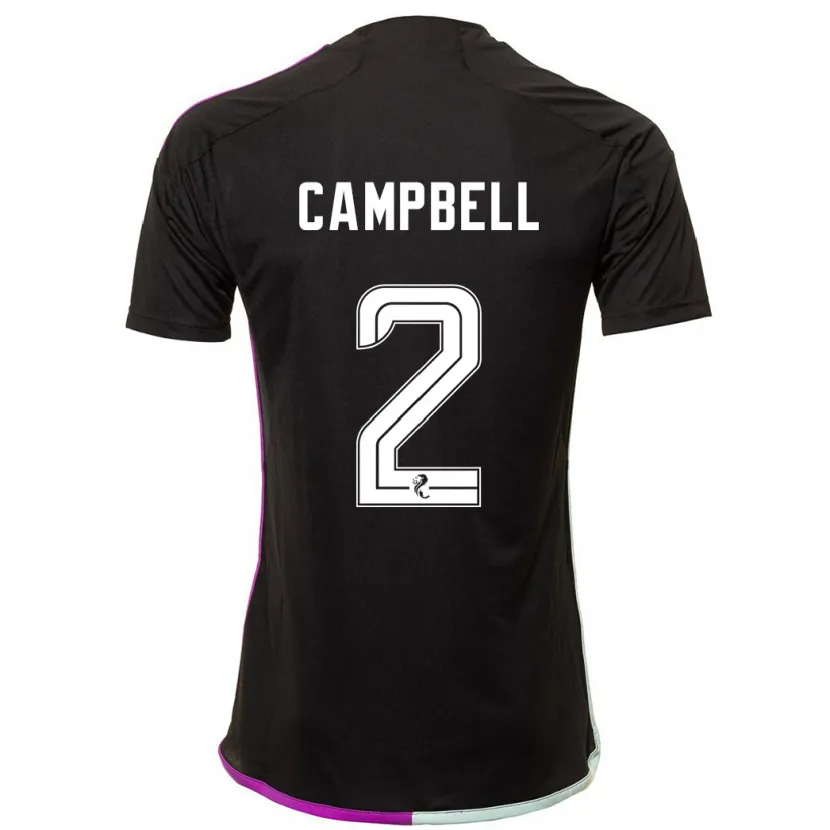 Danxen Mujer Camiseta Loren Campbell #2 Negro 2ª Equipación 2023/24 La Camisa