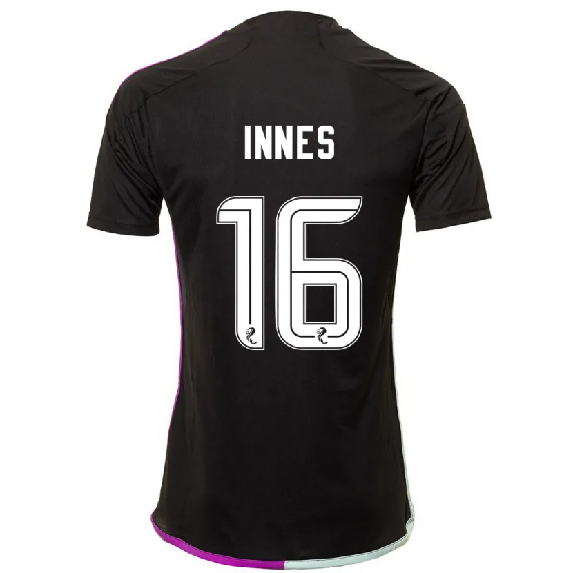 Danxen Mujer Camiseta Hannah Innes #16 Negro 2ª Equipación 2023/24 La Camisa