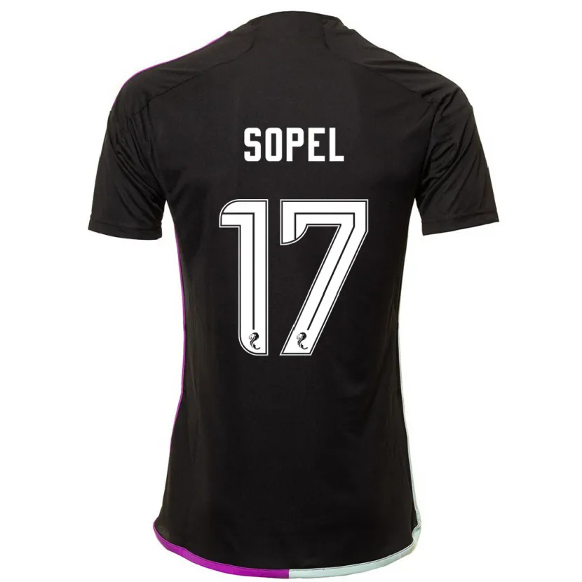 Danxen Mujer Camiseta Nadia Sopel #17 Negro 2ª Equipación 2023/24 La Camisa