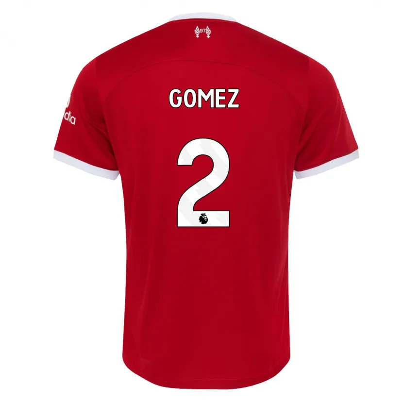 Danxen Niño Camiseta Joe Gomez #2 Rojo 1ª Equipación 2023/24 La Camisa