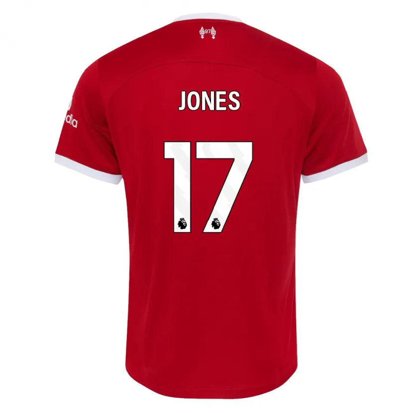 Danxen Niño Camiseta Curtis Jones #17 Rojo 1ª Equipación 2023/24 La Camisa