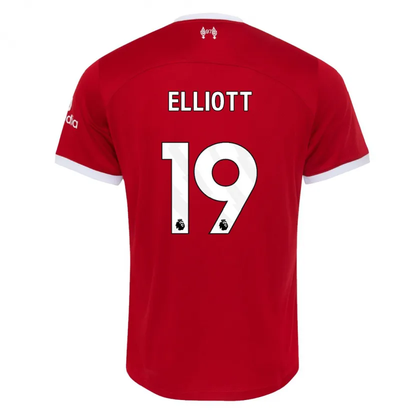 Danxen Niño Camiseta Harvey Elliott #19 Rojo 1ª Equipación 2023/24 La Camisa