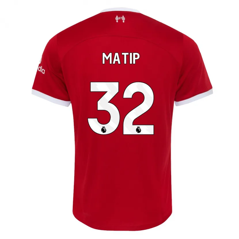 Danxen Niño Camiseta Joel Matip #32 Rojo 1ª Equipación 2023/24 La Camisa