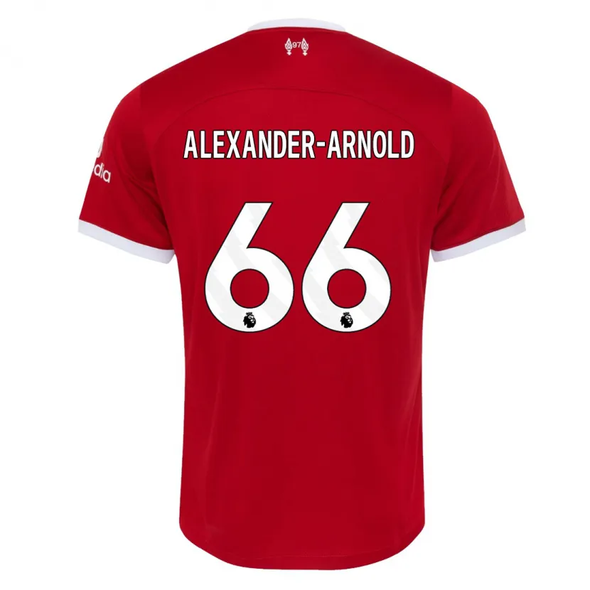 Danxen Niño Camiseta Trent Alexander-Arnold #66 Rojo 1ª Equipación 2023/24 La Camisa