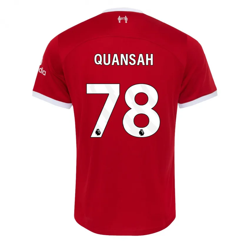 Danxen Niño Camiseta Jarell Quansah #78 Rojo 1ª Equipación 2023/24 La Camisa