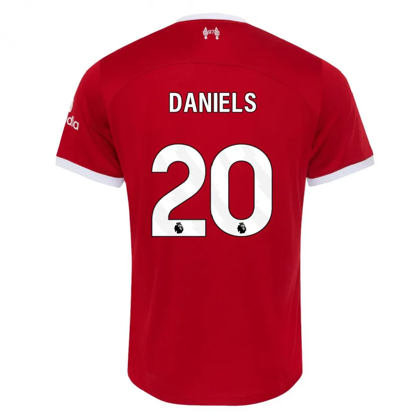 Danxen Niño Camiseta Yana Daniels #20 Rojo 1ª Equipación 2023/24 La Camisa