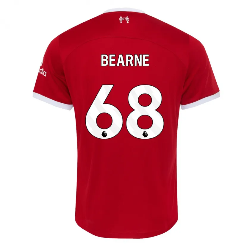 Danxen Niño Camiseta Jack Bearne #68 Rojo 1ª Equipación 2023/24 La Camisa