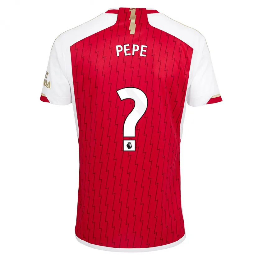 Danxen Niño Camiseta Nicolas Pépé #0 Rojo 1ª Equipación 2023/24 La Camisa