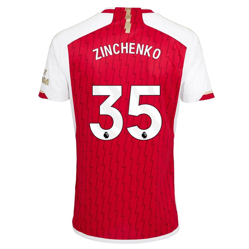 Danxen Niño Camiseta Oleksandr Zinchenko #35 Rojo 1ª Equipación 2023/24 La Camisa