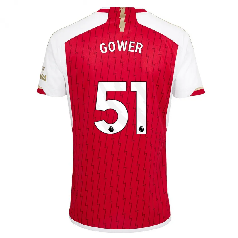 Danxen Niño Camiseta Jimi Gower #51 Rojo 1ª Equipación 2023/24 La Camisa