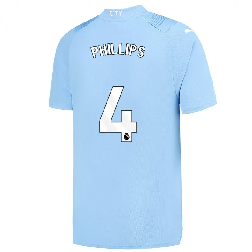 Danxen Niño Camiseta Kalvin Phillips #4 Azul Claro 1ª Equipación 2023/24 La Camisa