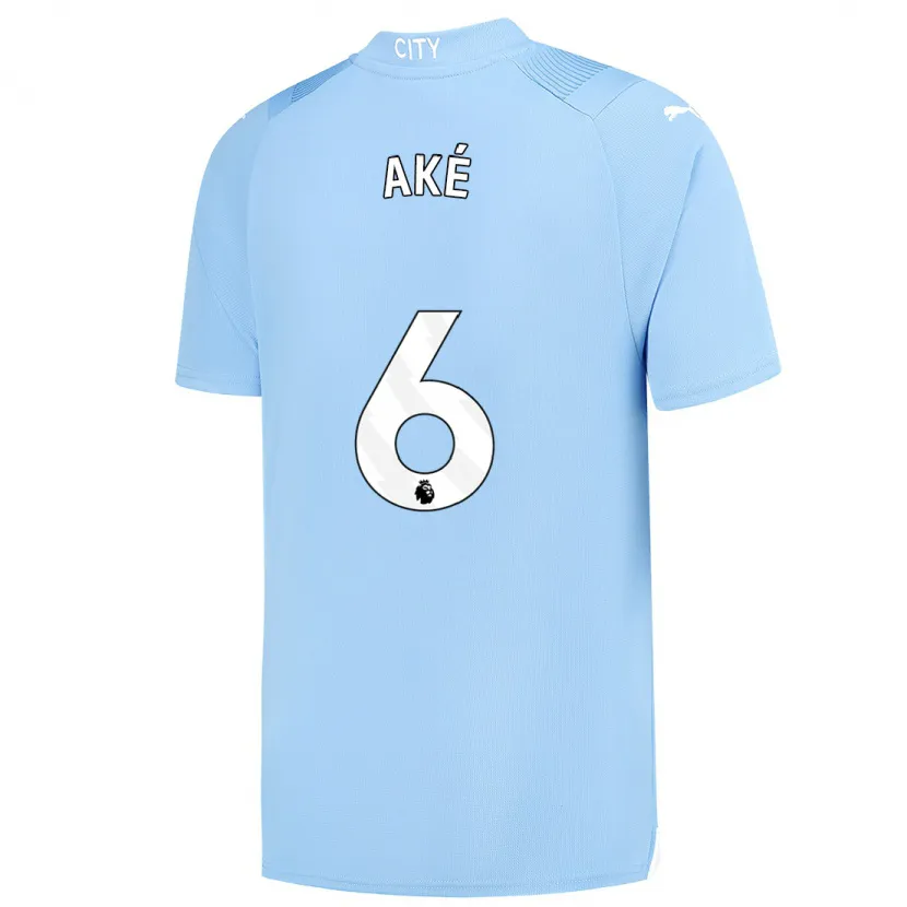 Danxen Niño Camiseta Nathan Aké #6 Azul Claro 1ª Equipación 2023/24 La Camisa