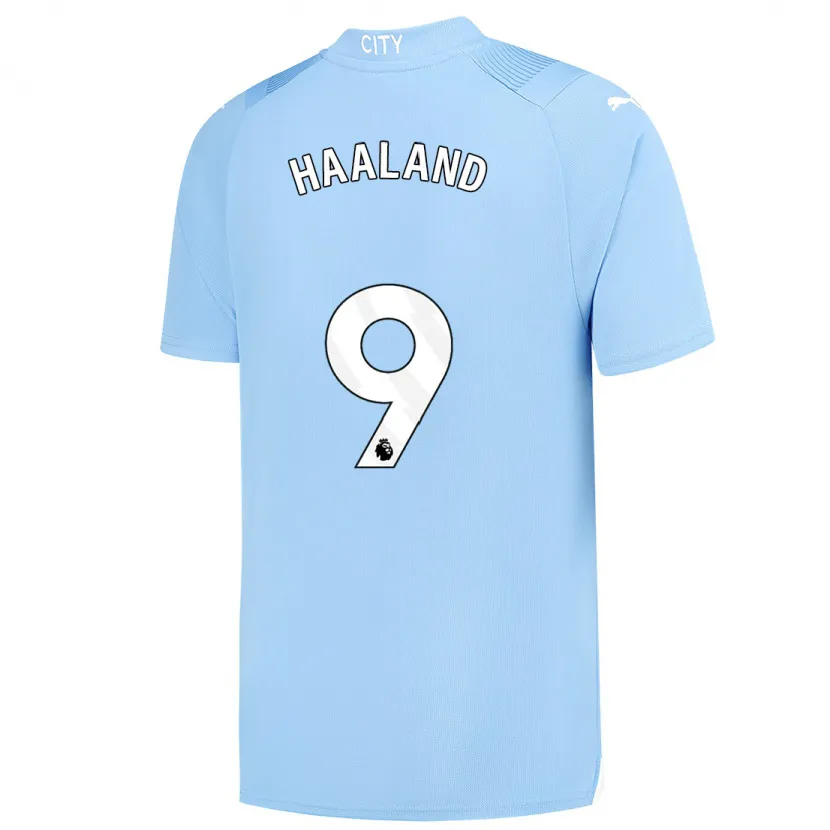 Danxen Niño Camiseta Erling Haaland #9 Azul Claro 1ª Equipación 2023/24 La Camisa