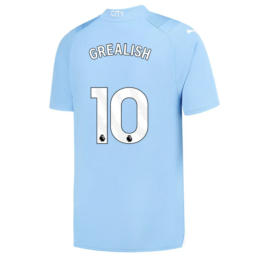 Danxen Niño Camiseta Jack Grealish #10 Azul Claro 1ª Equipación 2023/24 La Camisa