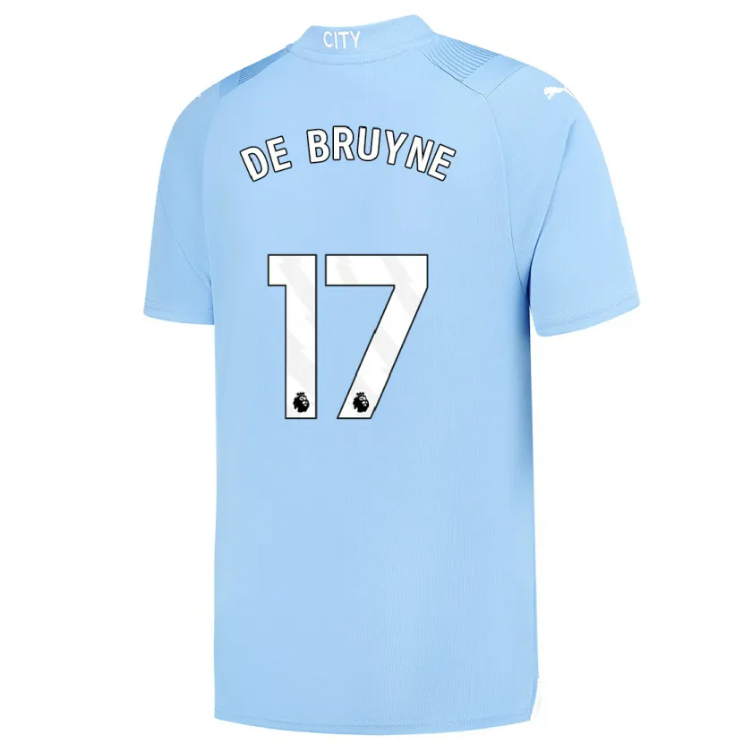 Danxen Niño Camiseta Kevin De Bruyne #17 Azul Claro 1ª Equipación 2023/24 La Camisa