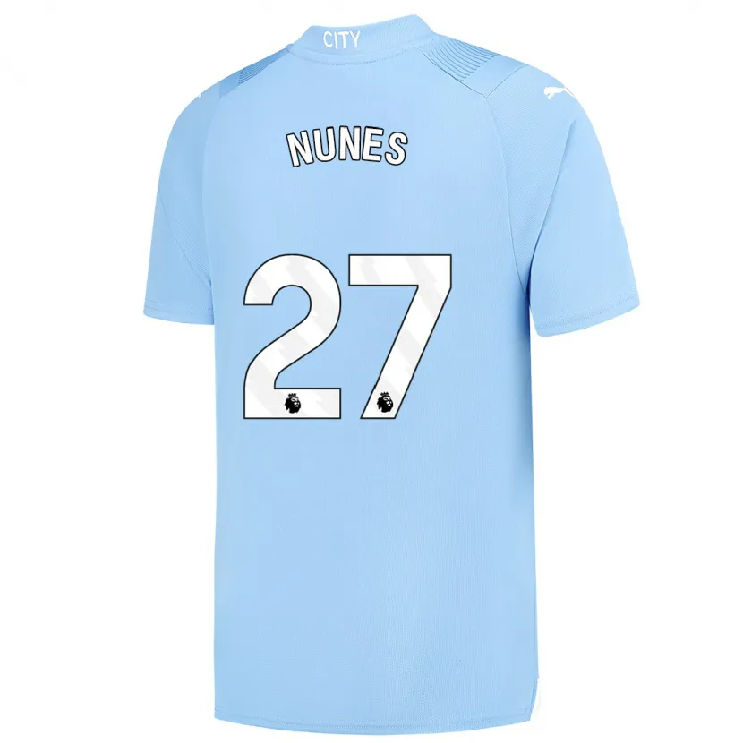 Danxen Niño Camiseta Matheus Nunes #27 Azul Claro 1ª Equipación 2023/24 La Camisa