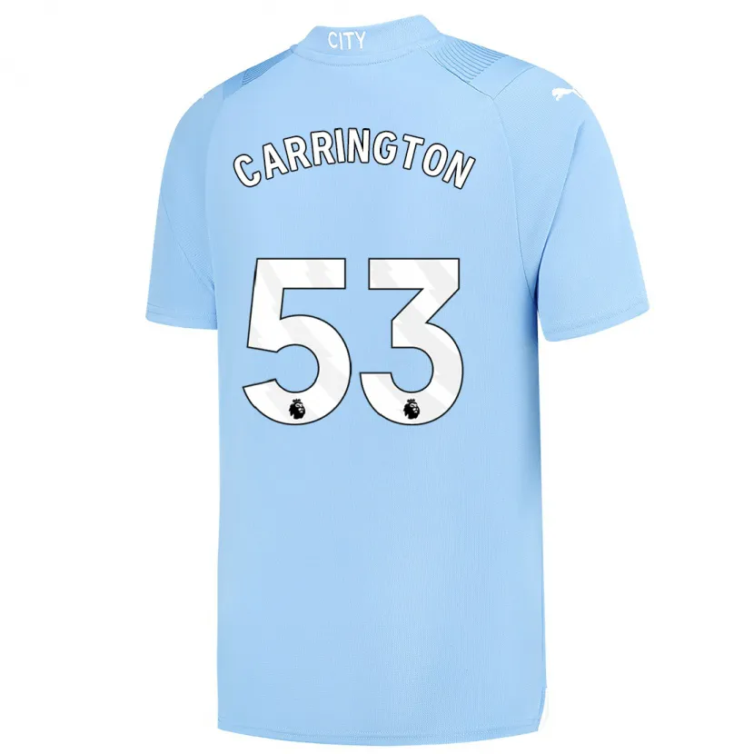 Danxen Niño Camiseta Ezra Carrington #53 Azul Claro 1ª Equipación 2023/24 La Camisa