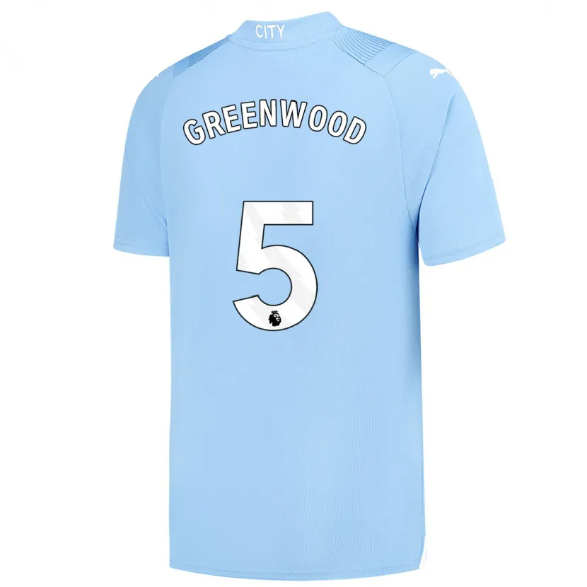 Danxen Niño Camiseta Alex Greenwood #5 Azul Claro 1ª Equipación 2023/24 La Camisa