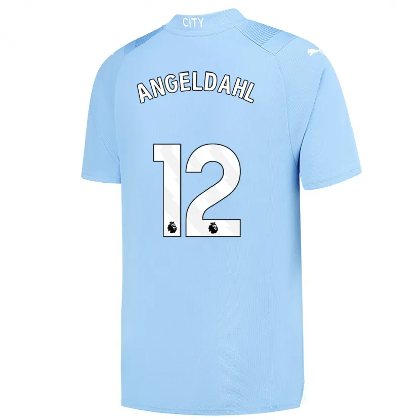 Danxen Niño Camiseta Filippa Angeldahl #12 Azul Claro 1ª Equipación 2023/24 La Camisa