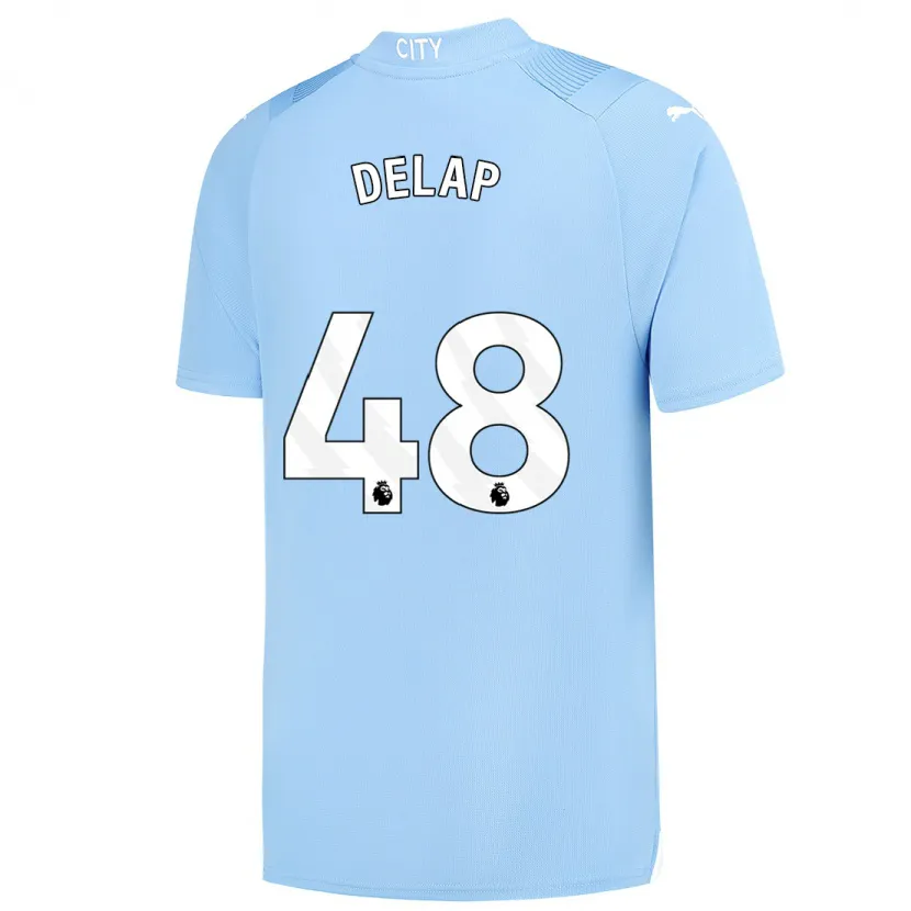 Danxen Niño Camiseta Liam Delap #48 Azul Claro 1ª Equipación 2023/24 La Camisa