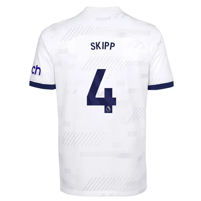 Danxen Niño Camiseta Oliver Skipp #4 Blanco 1ª Equipación 2023/24 La Camisa