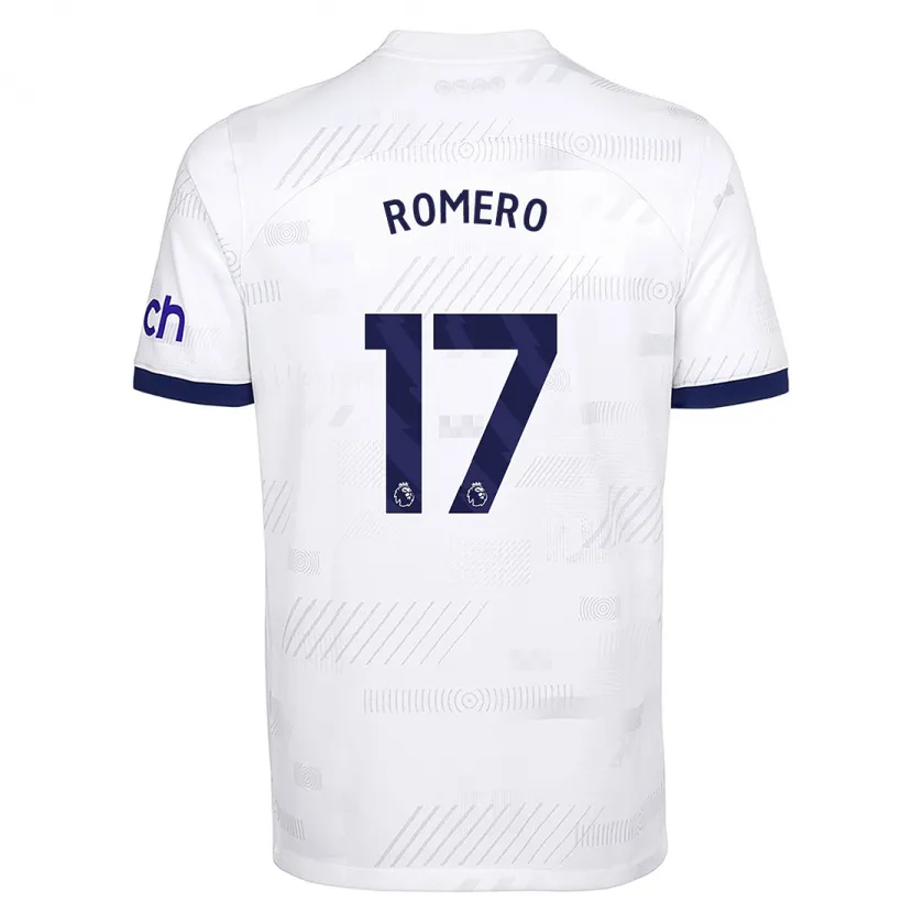 Danxen Niño Camiseta Cristian Romero #17 Blanco 1ª Equipación 2023/24 La Camisa