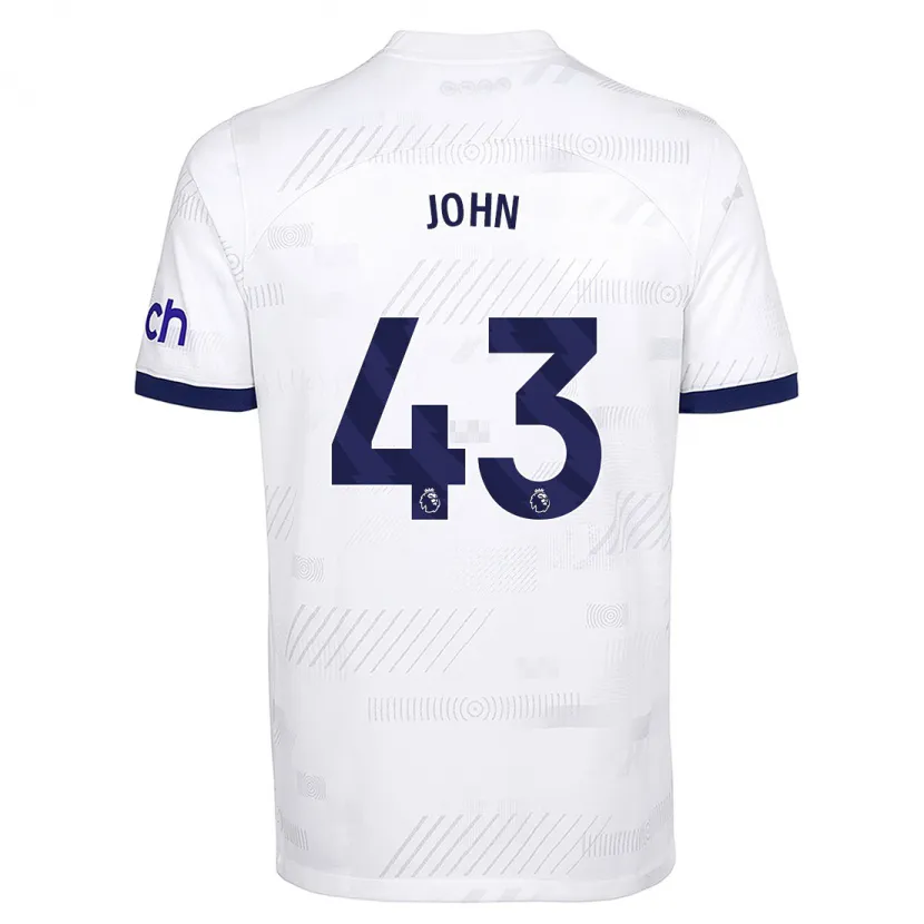 Danxen Niño Camiseta Nile John #43 Blanco 1ª Equipación 2023/24 La Camisa