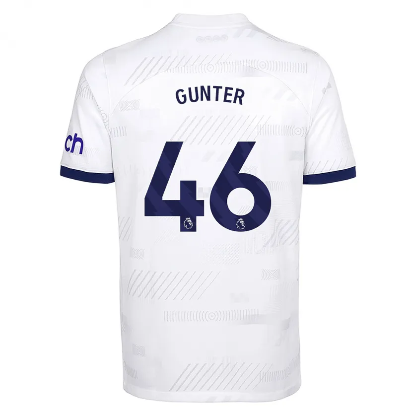 Danxen Niño Camiseta Luca Gunter #46 Blanco 1ª Equipación 2023/24 La Camisa