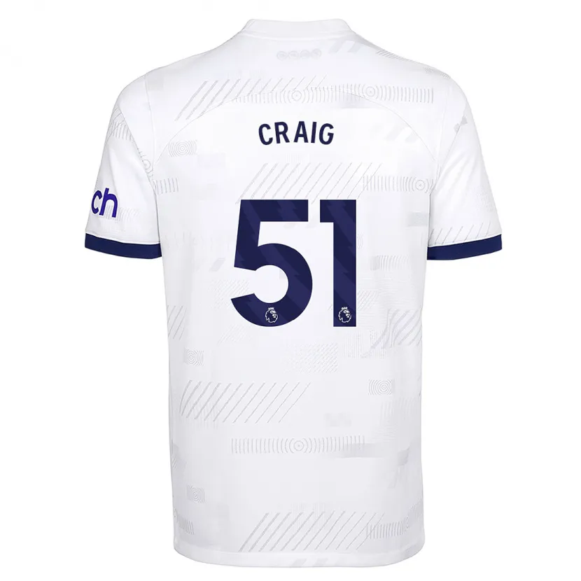 Danxen Niño Camiseta Matthew Craig #51 Blanco 1ª Equipación 2023/24 La Camisa