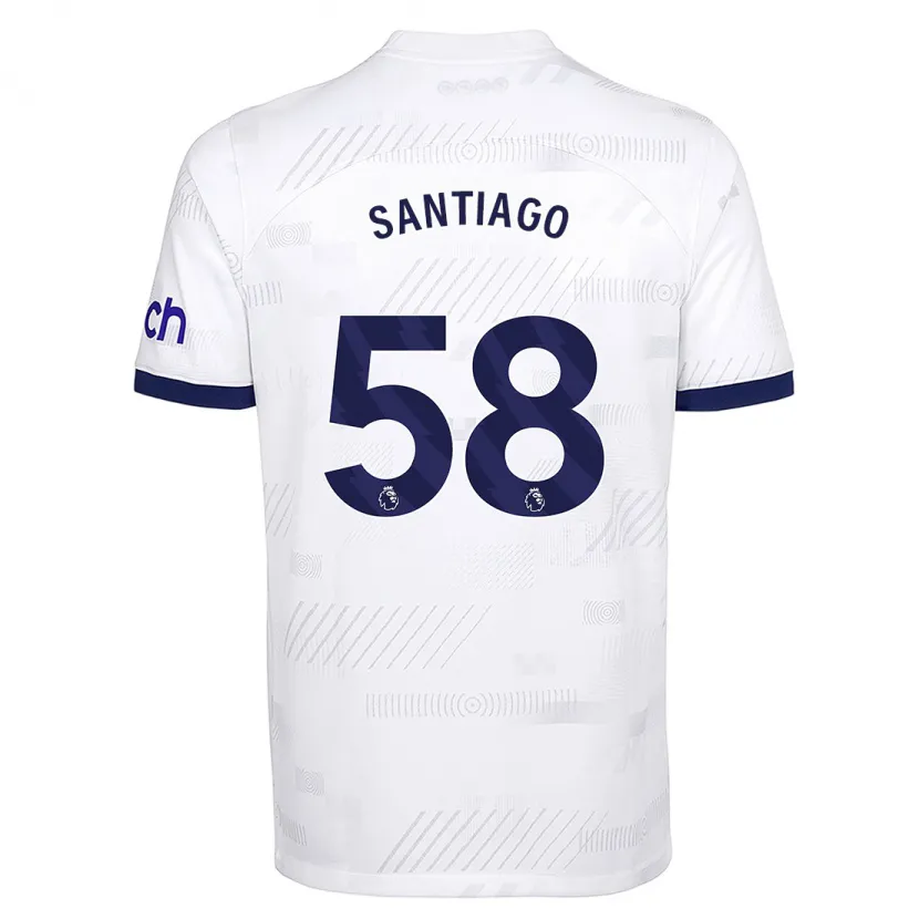 Danxen Niño Camiseta Yago Santiago #58 Blanco 1ª Equipación 2023/24 La Camisa