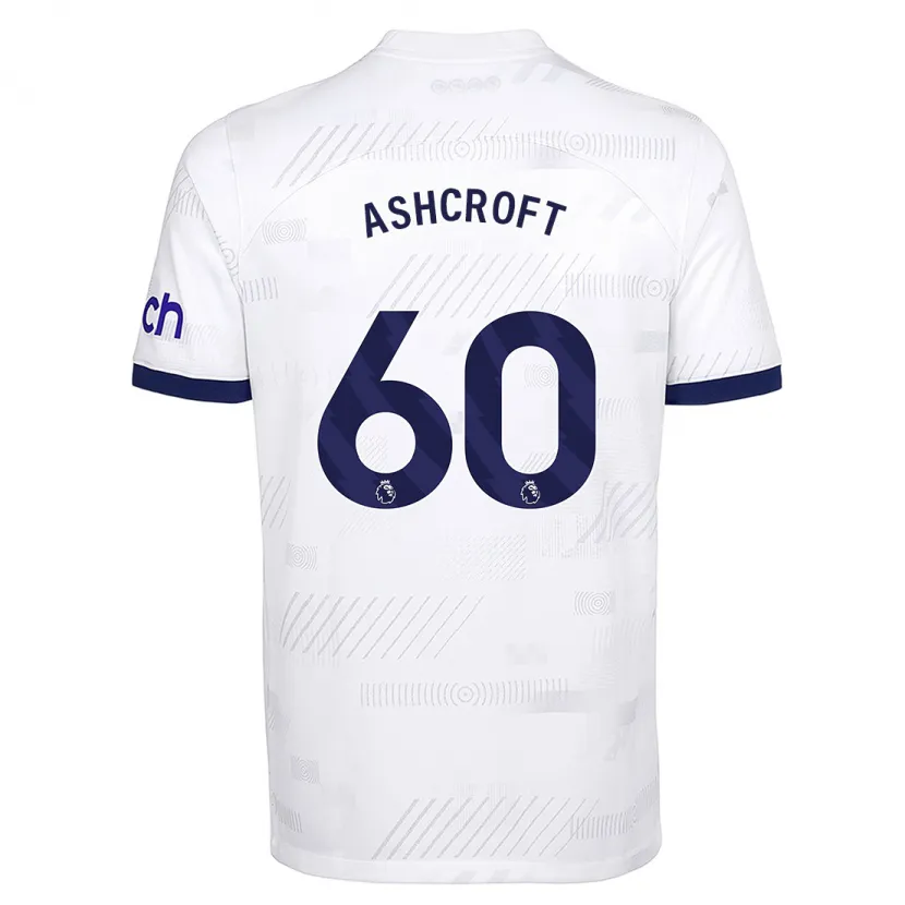 Danxen Niño Camiseta Tyrell Ashcroft #60 Blanco 1ª Equipación 2023/24 La Camisa