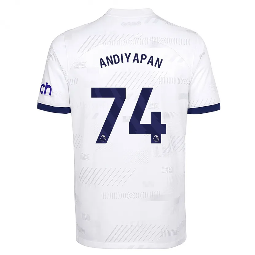 Danxen Niño Camiseta William Andiyapan #74 Blanco 1ª Equipación 2023/24 La Camisa