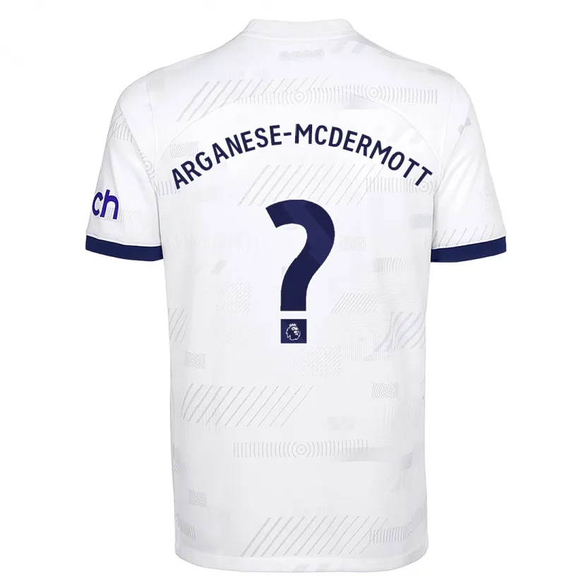 Danxen Niño Camiseta Pele Arganese-Mcdermott #0 Blanco 1ª Equipación 2023/24 La Camisa