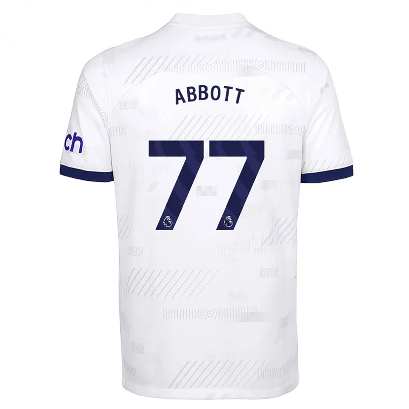 Danxen Niño Camiseta George Abbott #77 Blanco 1ª Equipación 2023/24 La Camisa