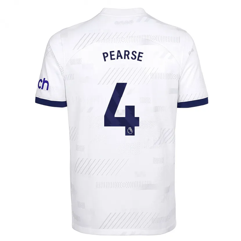 Danxen Niño Camiseta Gracie Pearse #4 Blanco 1ª Equipación 2023/24 La Camisa