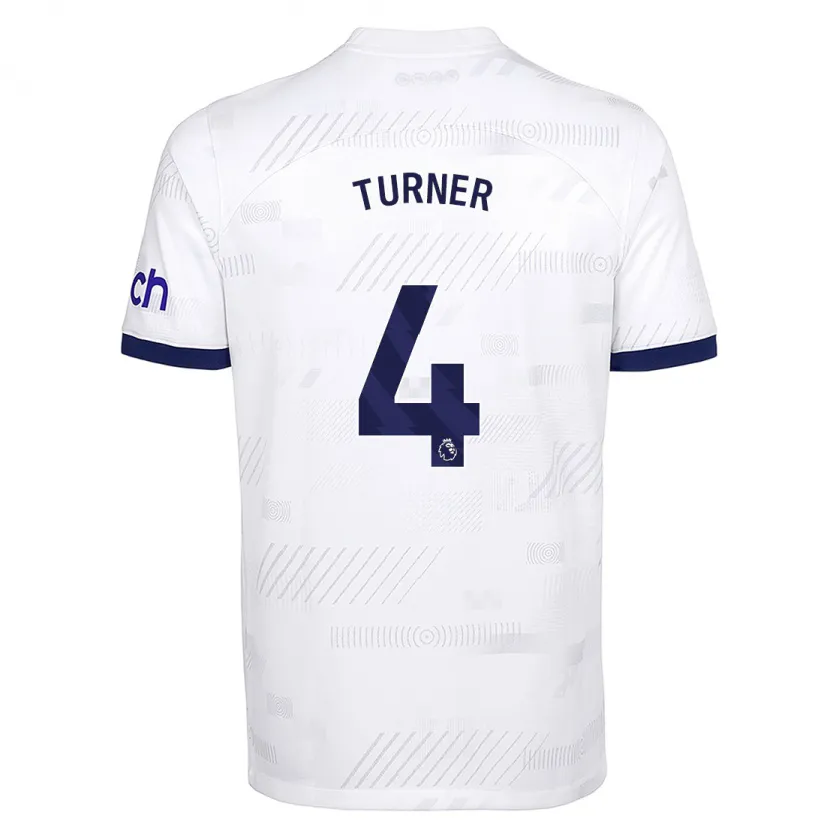 Danxen Niño Camiseta Amy Turner #4 Blanco 1ª Equipación 2023/24 La Camisa